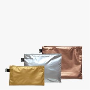 Loqi Gold, Silver, Rose Gold Zip Pockets. Brand New with Tags.